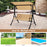 3-Seat Outdoor Porch Swing with Adjustable Canopy and Padded Cushions