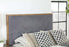 Taylor Upholstered Panel Bed Light Honey Brown and Grey