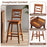 Swivel 24-Inch Counter Height Stool Set of 2 with Inclined Backrest