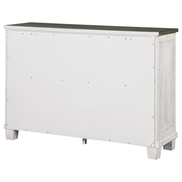 Lilith 7-drawer Dresser Distressed Distressed Grey and White