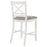 Hollis X-Back Counter Height Dining Chairs White and Grey (Set of 2)