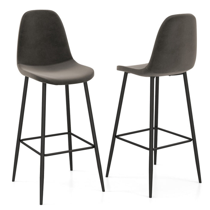 29.5 Inches High Back Bar Stools Set of 2