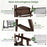 2-Person Outdoor Wooden Porch Swing with an Adjustable Canopy