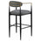 Tina Metal Pub Height Bar Stool with Upholstered Back and Seat set of 2