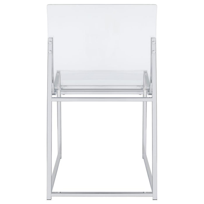 Adino Acrylic Dining Side Chair Clear and Chrome (Set of 2)