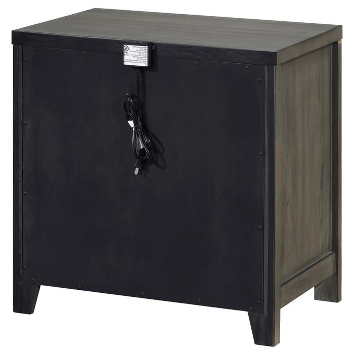 Kieran 2-drawer Nightstand Bedside Table Grey