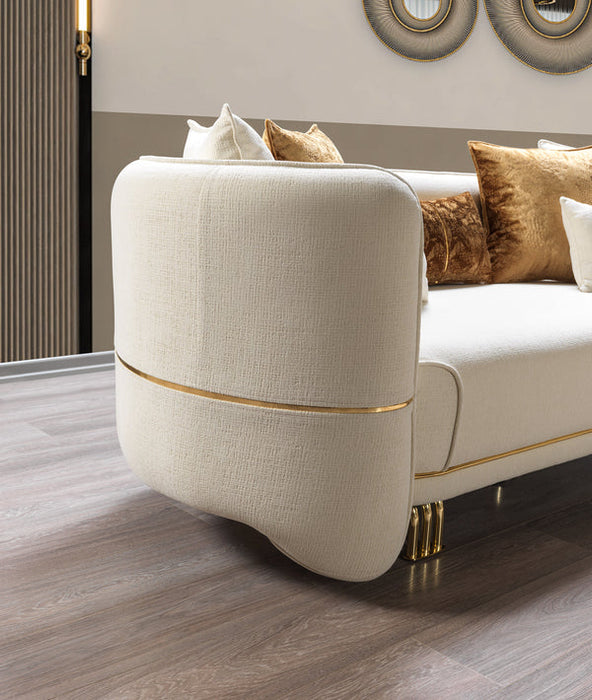 Helena Ivory Velvet Sofa & Loveseat