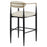 Tina Metal Pub Height Bar Stool with Upholstered Back and Seat set of 2