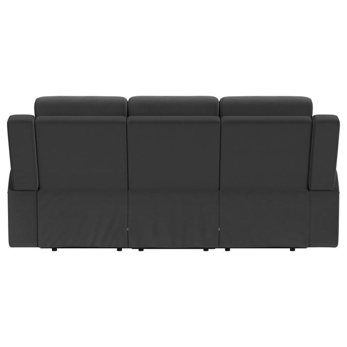 Brentwood Upholstered Motion Reclining Sofa Black