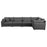 Sasha 5-piece Upholstered Modular Sectional Sofa Barely Black