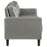 Ruth Upholstered Track Arm Faux Leather Sofa Grey