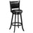 2 Pieces 29 Inch Wooden Swivel Height Bar Stool with PVC Cushioned Seat