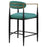 Tina Metal Counter Height Bar Stool with Upholstered Back and Seat