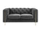 Charlene Velvet Button Tufted Rolled Arm Chesterfield Loveseat