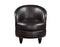 Sophia Swivel Accent Chair, Brown Leatherette