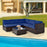 6 Pieces Patio Rattan Furniture Set with Cushions