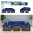 6 Pieces Patio Rattan Furniture Set with Cushions