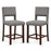 2 Piece Bar Chair Set with Hollowed Back and Rubber Wood Legs