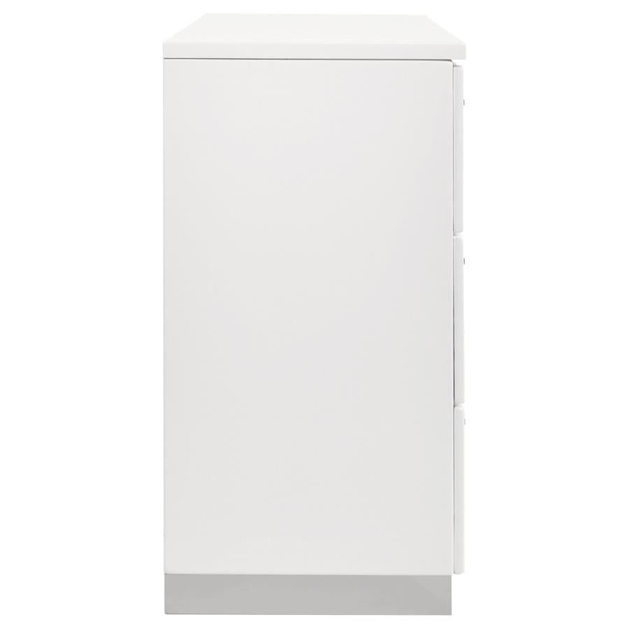 Felicity 6-drawer Dresser Glossy White