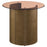 Morena Round End Table with Tawny Tempered Glass Top Brushed Bronze