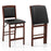 Set of 2 Folding Kitchen Island Stool with Rubber Wood Legs