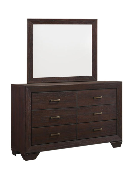 Kauffman 6-drawer Dresser Dark Cocoa