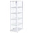 Aero 5-shelf Display Curio Cabinet with LED Lighting White