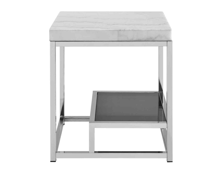 Aston 3-Piece White Marble Table Set