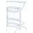 Dallas 2-shelf Home Bar White and Frosted Glass