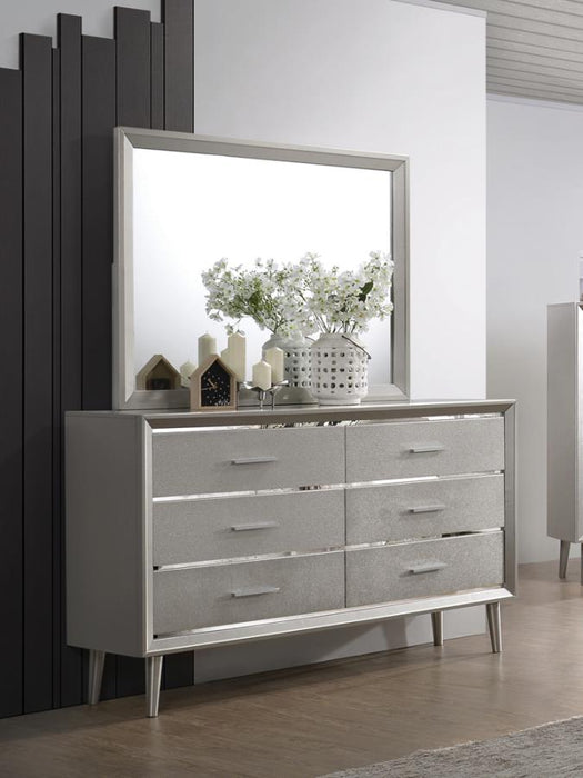 Ramon Dresser Mirror Metallic Sterling