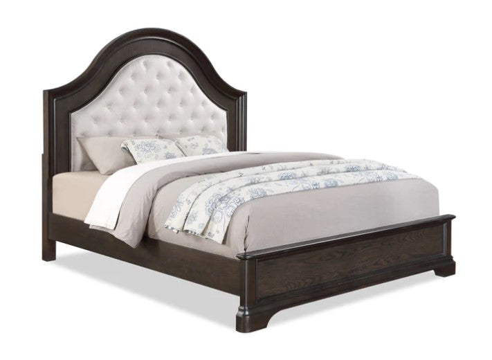 Duke Grayish Brown Upholstered Panel Bed