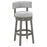 27/31 Inch Swivel Bar Stool with Upholstered Back Seat and Footrest