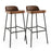 Set of 1/2 29 Inch Industrial Bar Stools with Low Back and Footrests