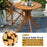 27 Inch Outdoor Round Solid Wood Coffee Side Bistro Table