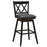 2 Pieces 29 Inch Swivel Counter Height Barstool Set with Rubber Wood Legs