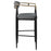 Tina Metal Pub Height Bar Stool with Upholstered Back and Seat set of 2