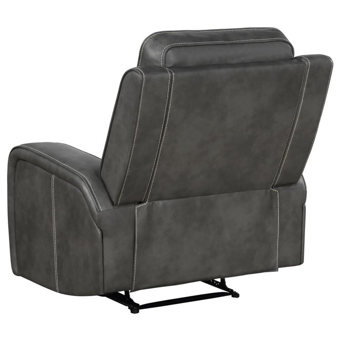 Raelynn 3-piece Upholstered Motion Reclining Sofa Set Grey