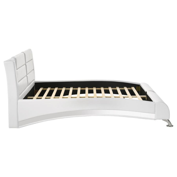 Jeremaine Upholstered Bed White