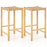 Dining Stool Set of 2 with Rubber Wood Frame