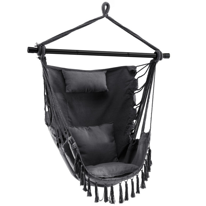 Hanging Rope Swing Chair with Soft Pillow and Cushions(clearance)