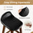 27.5 Inch Set of 2 Upholstered PU Leather Barstools with Back Cushion