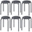 6-Pack Stackable Multifunctional Daisy Design Backless Round Metal Stool Set