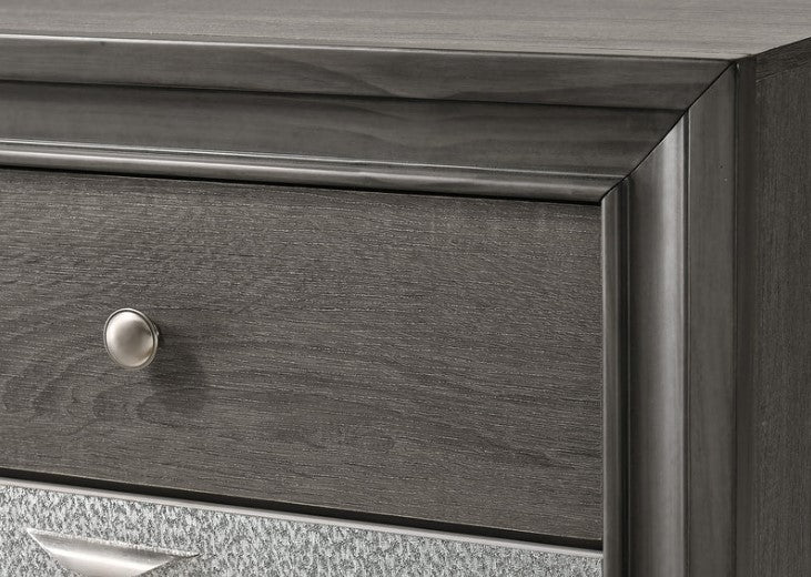 Regata 6 Drawer Gray/Silver Chest