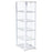 Aero 5-shelf Display Curio Cabinet with LED Lighting White