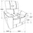 Greenfield Upholstered Power Recliner Chair Ivory