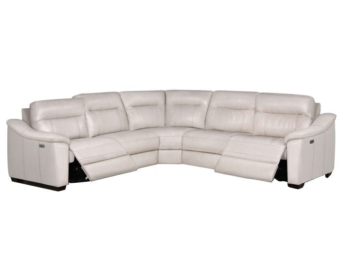 Casa 6-Piece Leather Dual-Power Reclining Sectional