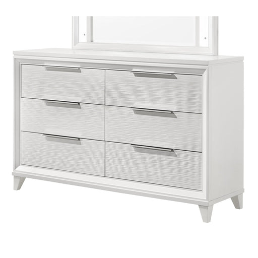 Cressedia 6-Drawer Dresser with Metal Drawer Pulls