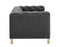 Charlene Velvet Button Tufted Rolled Arm Chesterfield Loveseat