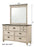 Sawyer Cream/Brown Bedroom Dresser Mirror