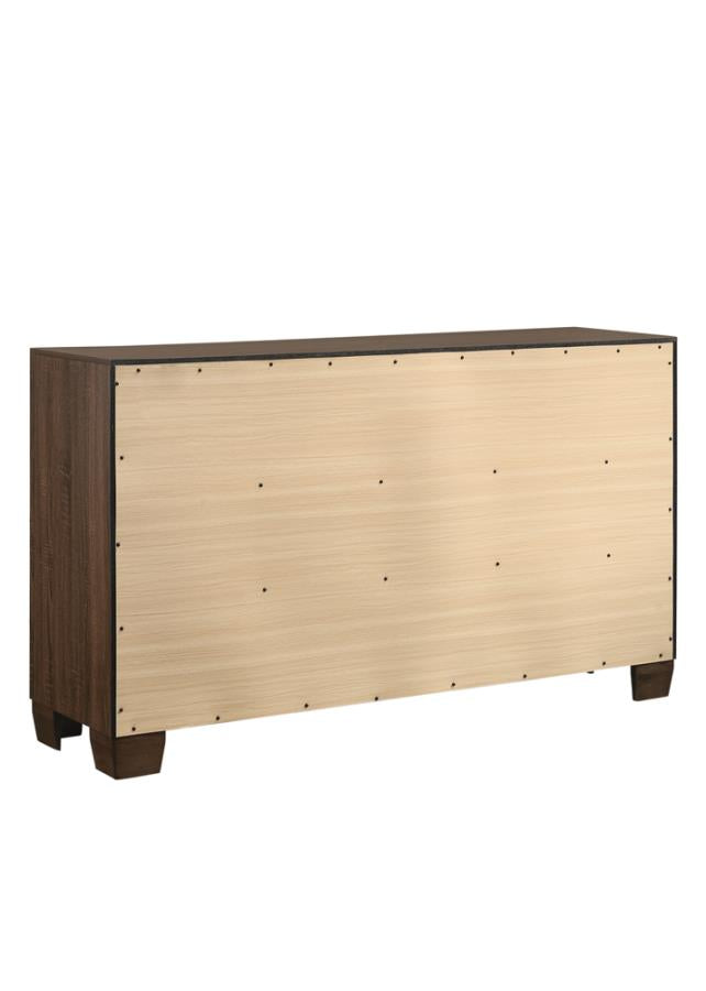 Brandon 6-drawer Dresser Medium Warm Brown